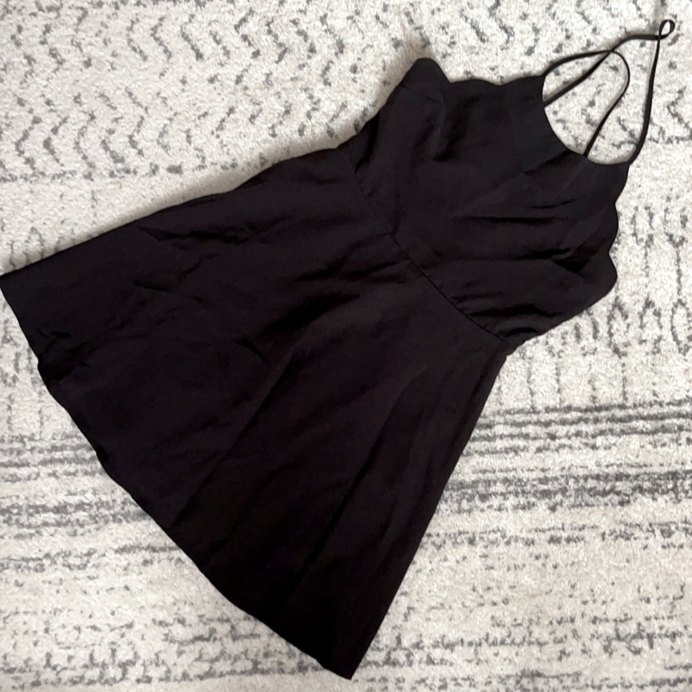 Black Criss Cross Back Dress